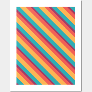 Rainbow Stripe Pattern 012#001 Posters and Art